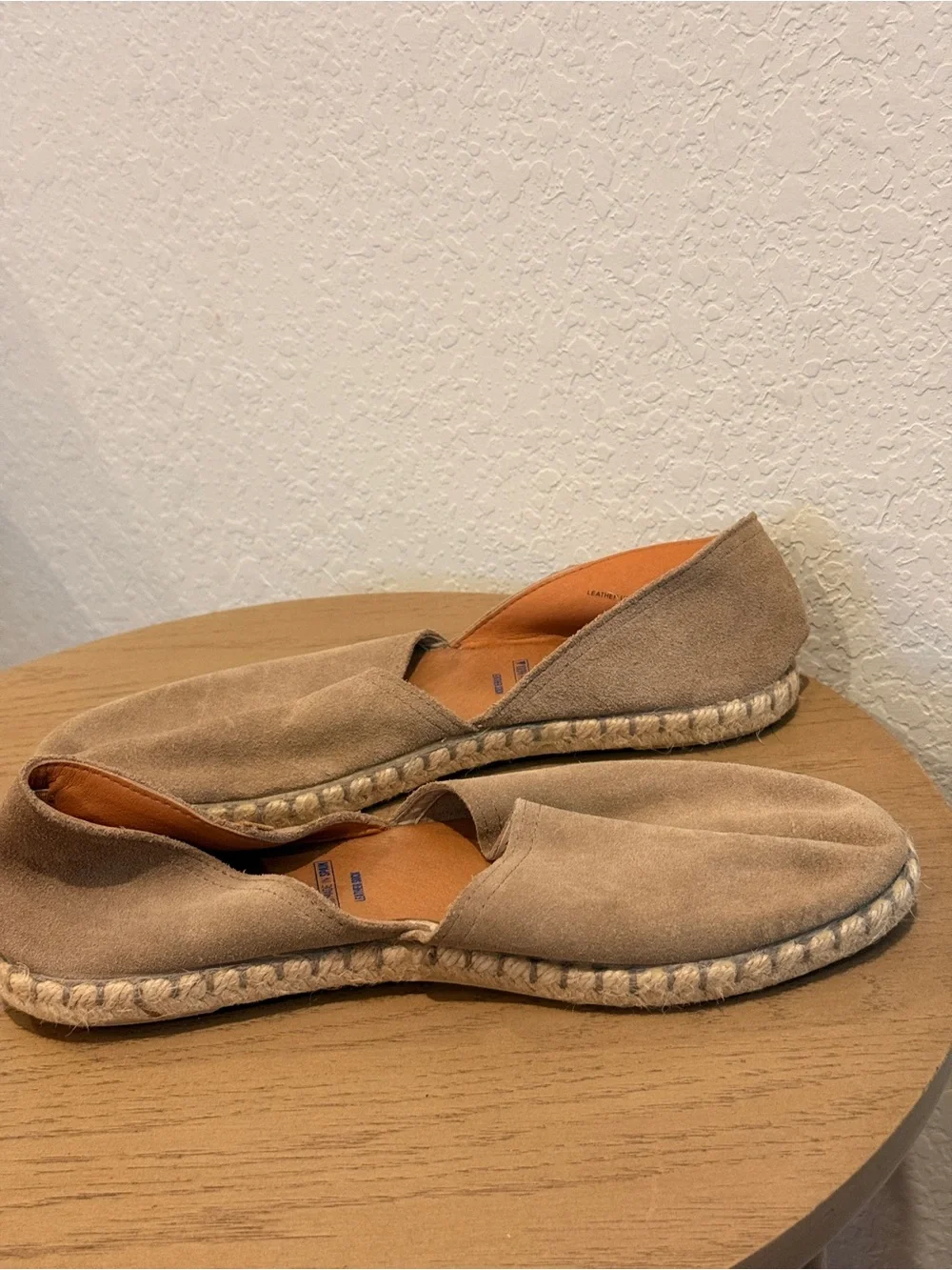 Verbenas Suede Espadrille Slip-On Flats in Tan